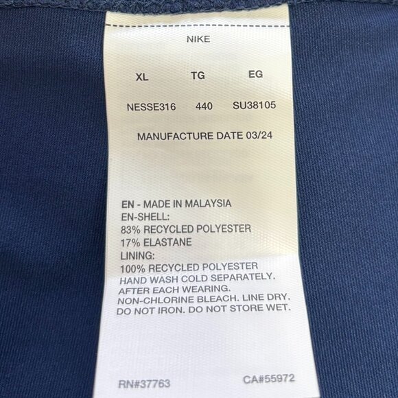 NWT NIKE Women's Midnight Navy Swim Shorts, Size XL, Style NESSE316 - Picture 3 of 9